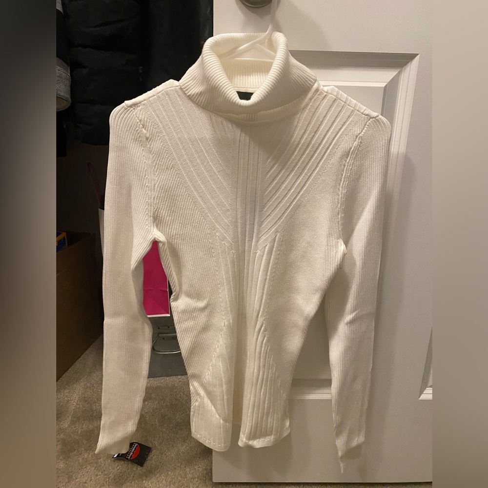 White House Black Market White Sweater